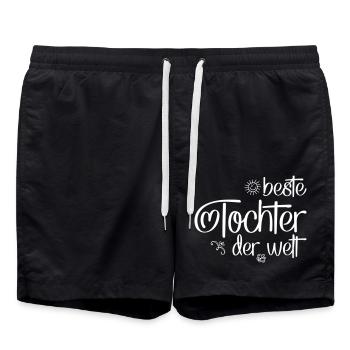 Tochter - Badeshorts - Schwarz - Vorne - AI Model Male 185 light (185cm)