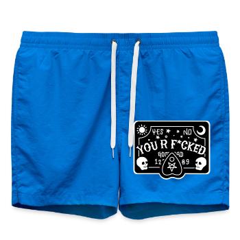 Ouija - Planche - Hexenbrett - tu es foutu - Short de bain - cobalt blue - Devant