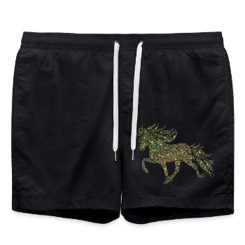 Isländer mit Punkten und Sternen - Badeshorts - Schwarz - Vorne - AI Model Male 185 light (185cm)