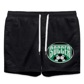Bouclier de sport de passe-temps de football - Short de bain - noir - Devant - AI Model Male 185 light (185cm)