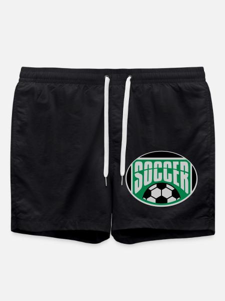 Soccer Hobby Sport Shield - Swim Trunks - black