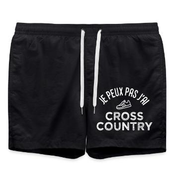 peux pas j'ai cross country running course à pied - Short de bain - noir - Devant - AI Model Male 185 light (185cm)
