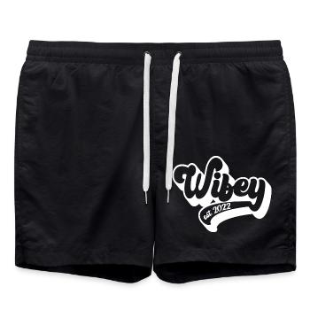Wifey Est. 2022 Future Mrs., Engagement Party - Swim Trunks - black - Front - AI Model Male 185 light (185cm)
