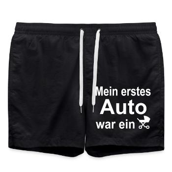Auto - Badeshorts - Schwarz - Vorne - AI Model Male 185 light (185cm)