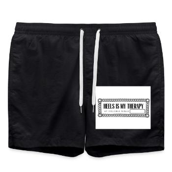 MY THERAPHY SHIRTS RECTANGULAR page 0002 - Swim Trunks - black - Front - AI Model Male 185 light (185cm)