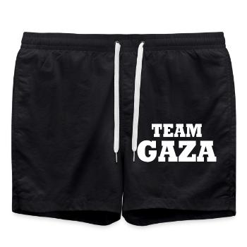 Team gaza - Short de bain - noir - Devant - AI Model Male 185 light (185cm)