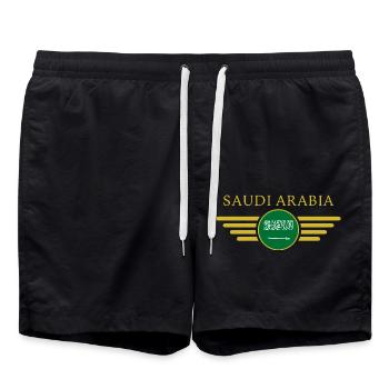 J’adore l’Arabie Saoudite, l’élégance style design T-Shi - Short de bain - noir - Devant - AI Model Male 185 light (185cm)