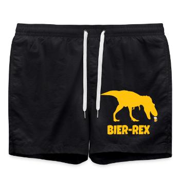 Bier Bier-Rex Humor Dino T-Rex - Badeshorts - Schwarz - Vorne - AI Model Male 185 light (185cm)