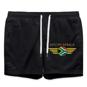 I Love South Africa, Elegance Style Design T-Shirt - Swim Trunks - black - Front - AI Model Male 185 light (185cm)