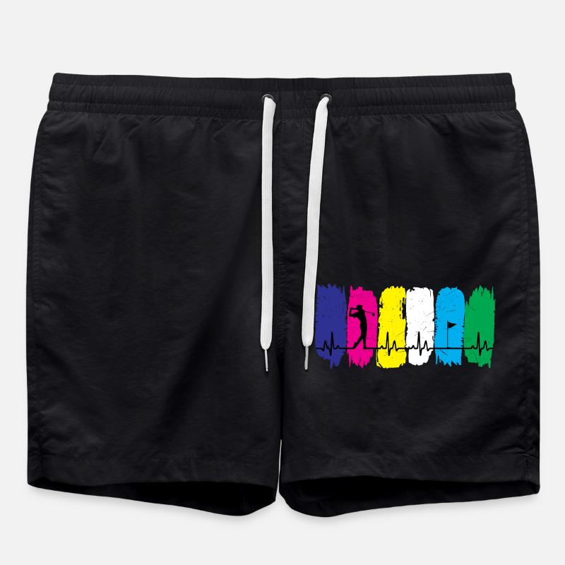 Golf-Herzschlag - Badeshorts - Schwarz