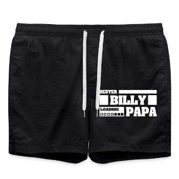Prénom Billy - Short de bain - noir - Devant - AI Model Male 185 light (185cm)
