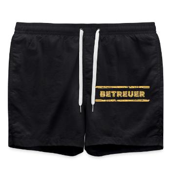 Gift for caregiver - Swim Trunks - black - Front - AI Model Male 185 light (185cm)