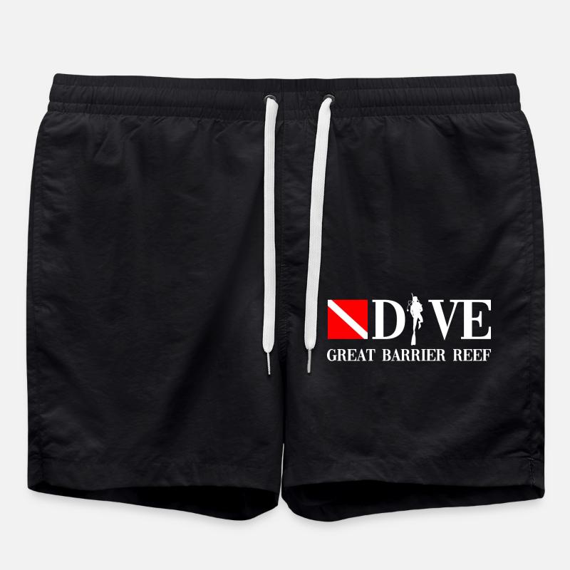 Dive - Great Barrier Reef - Australia - Swim Trunks - black