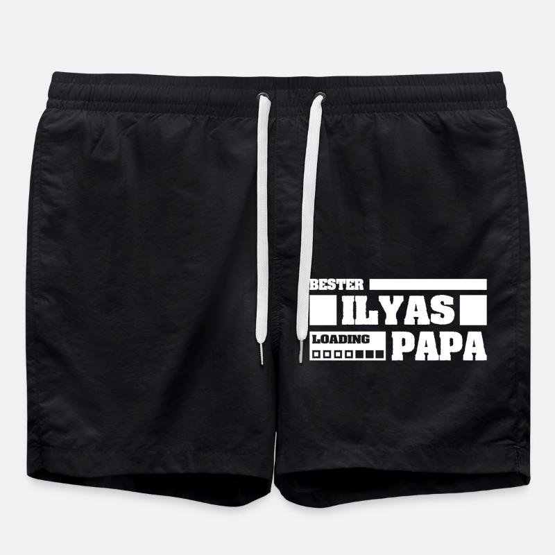 Prénom Ilyas - Short de bain - noir