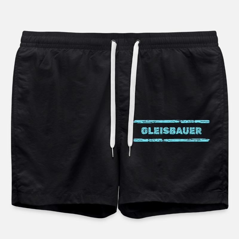 Beruf Gleisbauer - Badeshorts - Schwarz
