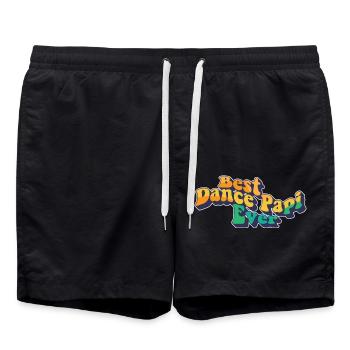 Bester Tanz Papi aller Zeiten Papa - Badeshorts - Schwarz - Vorne - AI Model Male 185 light (185cm)