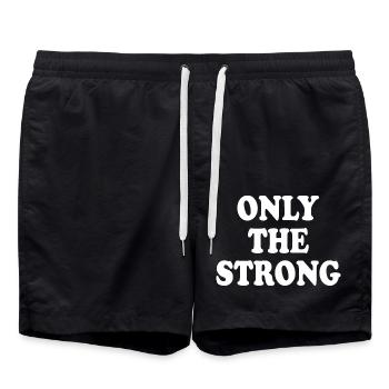 only the strong - Short de bain - noir - Devant - AI Model Male 185 light (185cm)