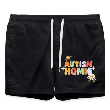 Autism - Swim Trunks - black - Front - AI Model Male 185 light (185cm)