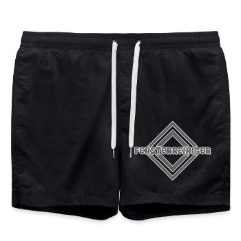 Window cleaner as a job - Swim Trunks - black - Front - AI Model Male 185 light (185cm)