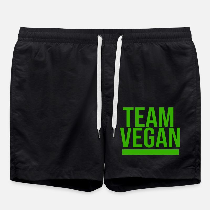 TEAM VEGAN - Swim Trunks - black