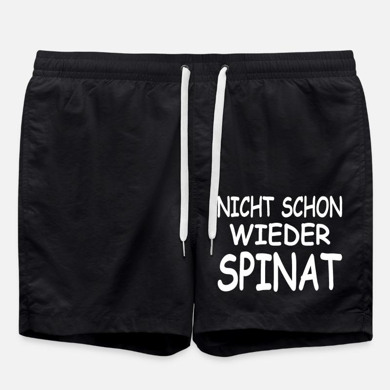 Spinat - Badeshorts - Schwarz