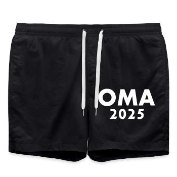 Oma 2025 - Badeshorts - Schwarz - Vorne - AI Model Male 185 light (185cm)