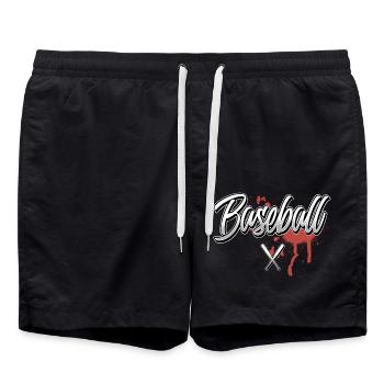 Base-ball - Short de bain - noir - Devant - AI Model Male 185 light (185cm)
