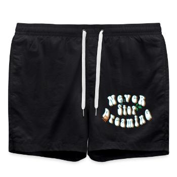 Never stop dreaming - Short de bain - noir - Devant - AI Model Male 185 light (185cm)