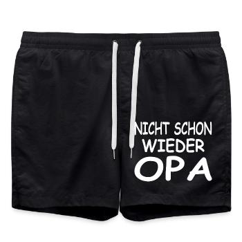 Opa - Badeshorts - Schwarz - Vorne - AI Model Male 185 light (185cm)