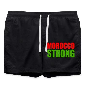 Morocco strong - Short de bain - noir - Devant - AI Model Male 185 light (185cm)