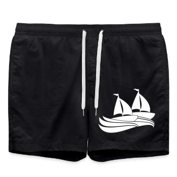 Two Ships Team Regatta Sailing Competition Regatta - Swim Trunks - black - Front - AI Model Male 185 light (185cm)