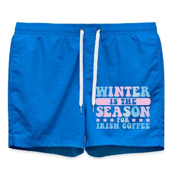 L’hiver est la saison des amateurs de café irlandais - Short de bain - cobalt blue - Devant