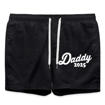 Daddy 2025 - Badeshorts - Schwarz - Vorne - AI Model Male 185 light (185cm)