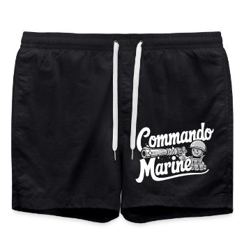 Commando Marine - Short de bain - noir - Devant - AI Model Male 185 light (185cm)