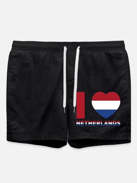 I Love Netherlands - Swim Trunks - black
