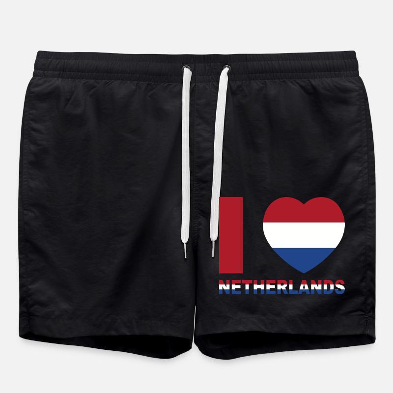 I Love Netherlands - Swim Trunks - black
