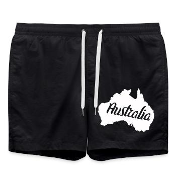 Australia - Swim Trunks - black - Front - AI Model Male 185 light (185cm)