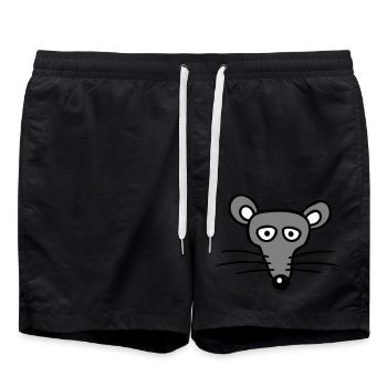 souris souris mignon petit rat rongeur amical - Short de bain - noir - Devant - AI Model Male 185 light (185cm)