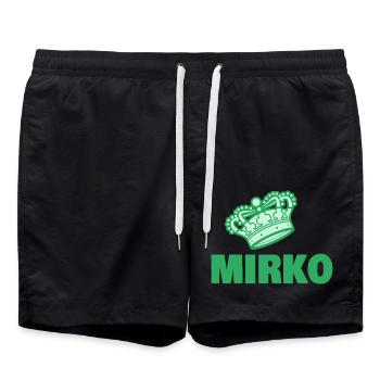 Mirko as a first name - Swim Trunks - black - Front - AI Model Male 185 light (185cm)