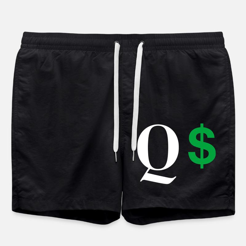 Lettre q dollar - Short de bain - noir