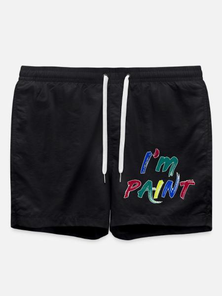 JEG ER MALING - JEG ELSKER AT FINGERMALE – FINGERMALING - Badeshorts - sort