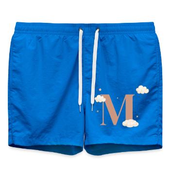 Lettre m nuages étoiles - Short de bain - cobalt blue - Devant