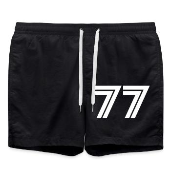 Numéro 77 - Short de bain - noir - Devant - AI Model Male 185 light (185cm)