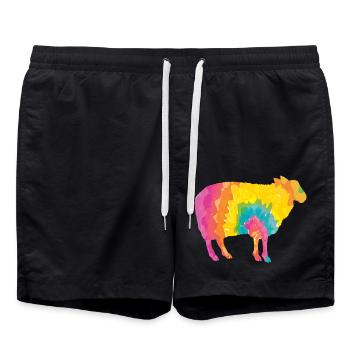 Shepherd Sheep - Swim Trunks - black - Front - AI Model Male 185 light (185cm)