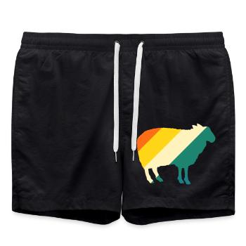 Shepherd Sheep - Swim Trunks - black - Front - AI Model Male 185 light (185cm)