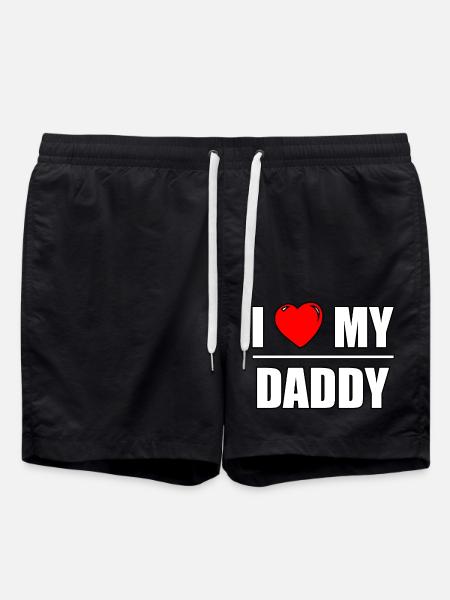 Font design "I love my Daddy" - Swim Trunks - black