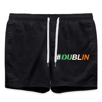 Trèfle d'île de Dublin Irlande - Short de bain - noir - Devant - AI Model Male 185 light (185cm)