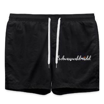 Schwarzwaldmädel - Badeshorts - Schwarz - Vorne - AI Model Male 185 light (185cm)