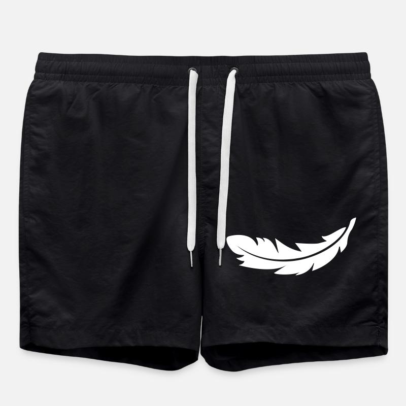 Feder - Badeshorts - Schwarz