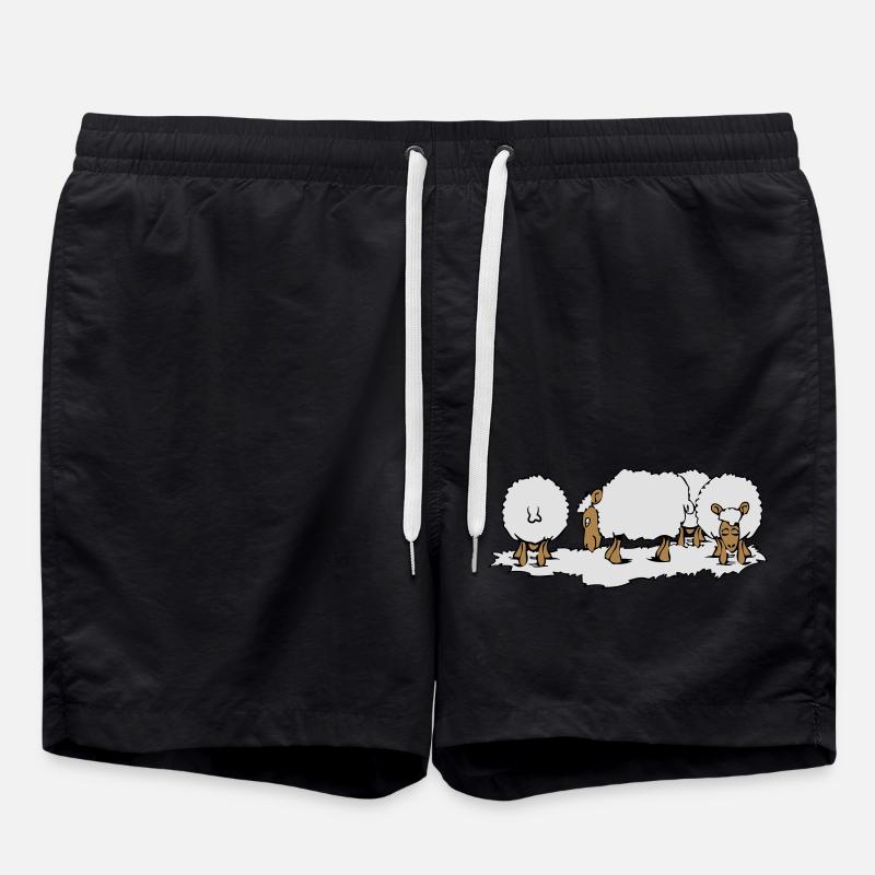SHEEP herd - Swim Trunks - black
